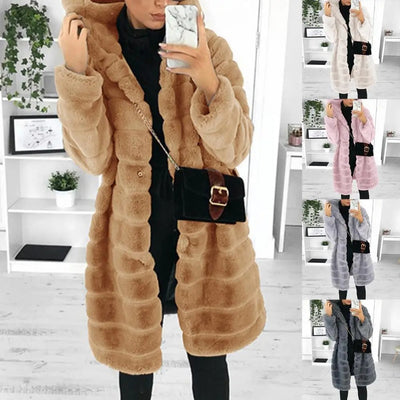 Cameron™ Ruby - Luxurious Warm Faux Fur Winter Coat