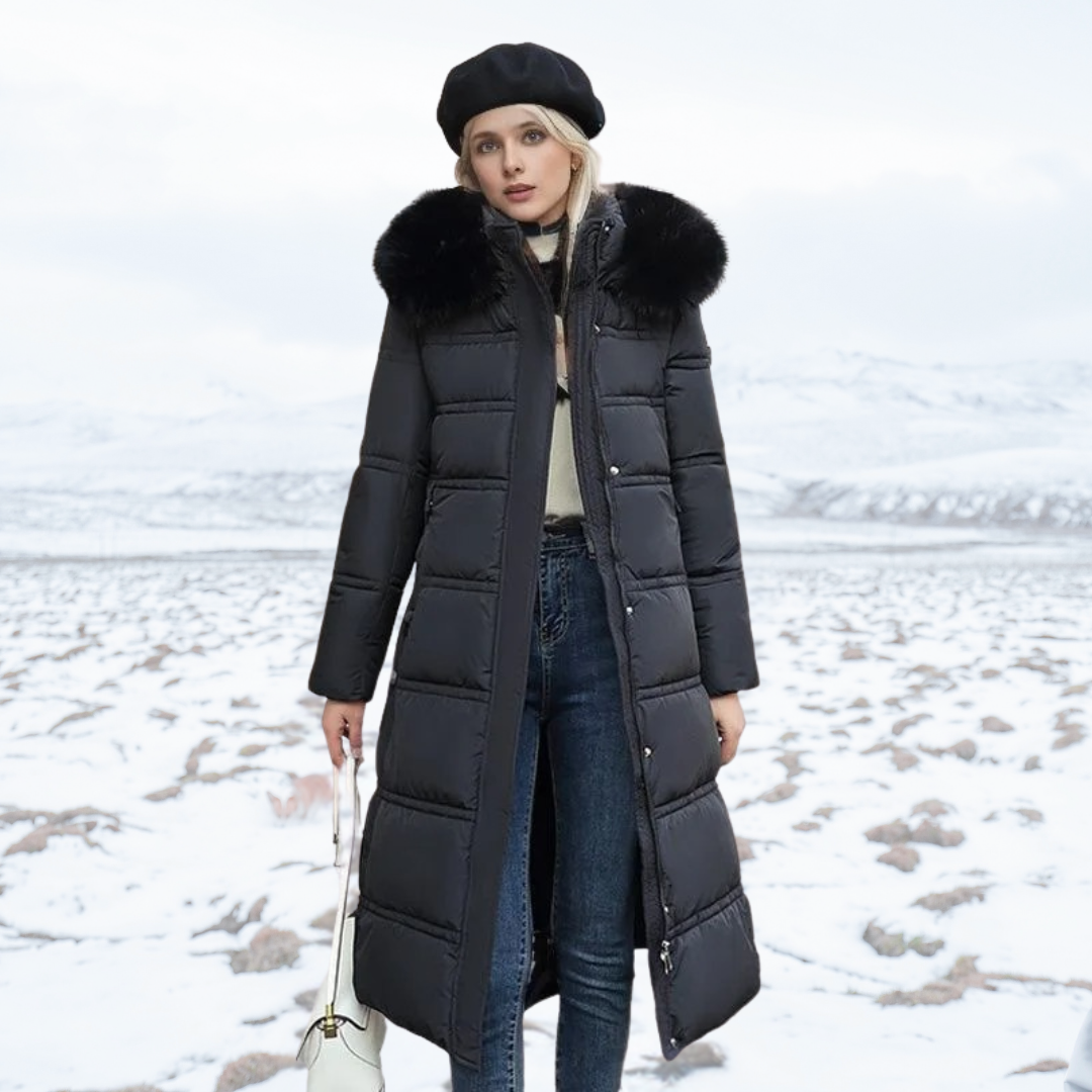 Cameron™ Lily - Luxurious Winter Parka With Fur Hood