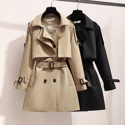 Cameron™ Mia- Stylish Double Breasted Loose Sleeve Trench Coat With Belt