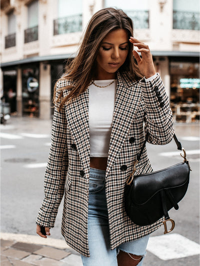 Cameron™ Emily - Stylish Checkered Blazer