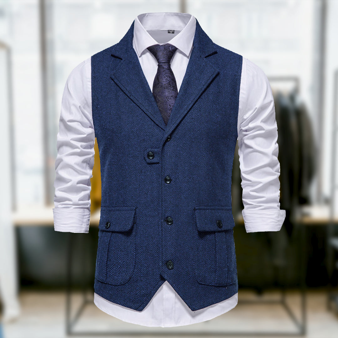 Cameron™ Oscar - Comfortable Classic Retro Style Vest with Pockets