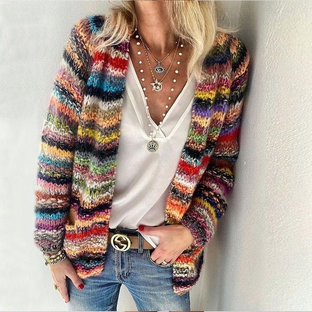 Cameron™ Abigail - Colour Striped Cardigan