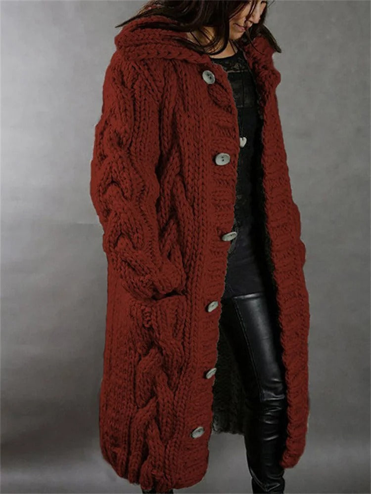 Cameron™  Florence - Long Comfortable Knitted Coat