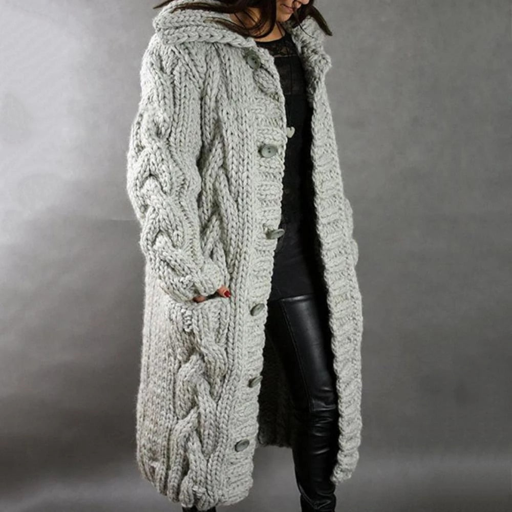 Cameron™  Florence - Long Comfortable Knitted Coat