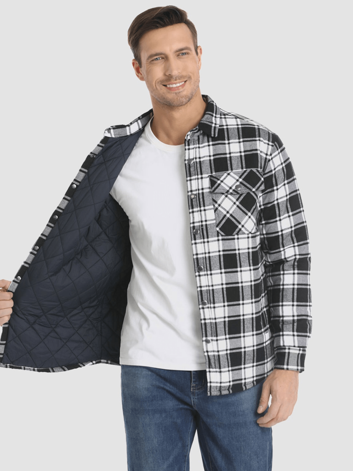 Cameron™ Louis - Super Warm Checkered Flannel Jacket